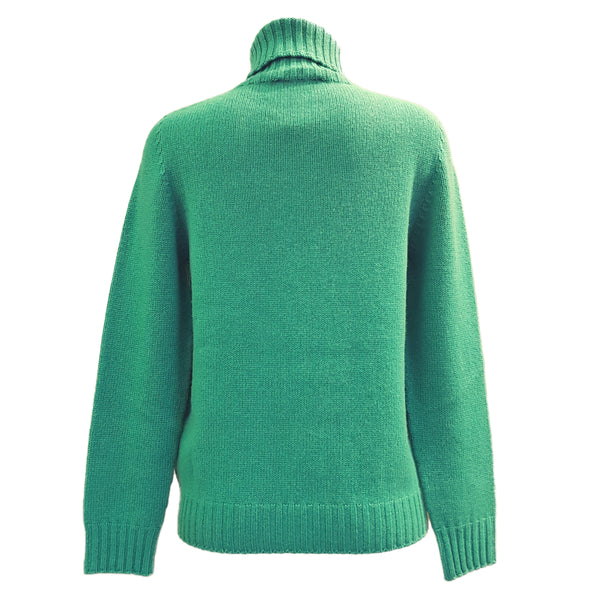 Tabaroni, Cashmere-Rollkragenpullover in Grün