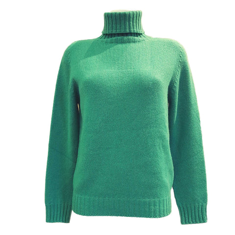 Tabaroni, Cashmere-Rollkragenpullover in Grün