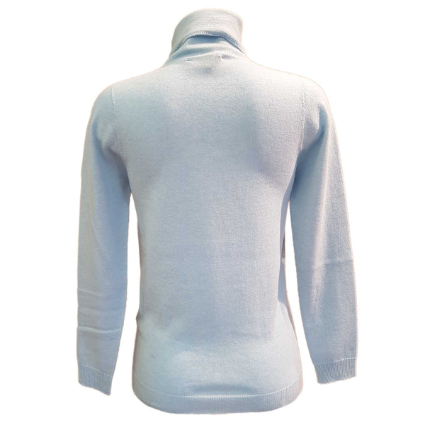 Tabaroni, Cashmere-Rollkragenpullover in Hellblau