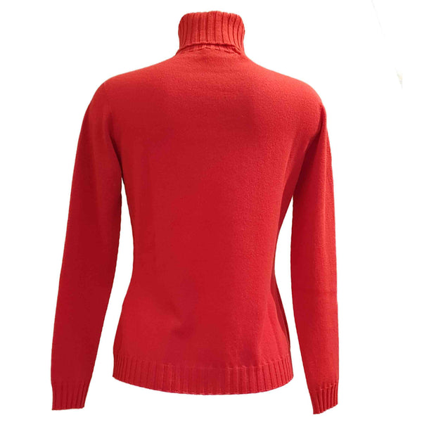 Tabaroni, Cashmere-Rollkragenpullover in Rot