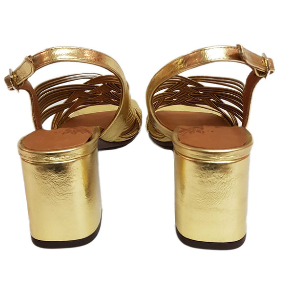 Chie Mihara, Lubeya, Riemchen-Sandalette in Gold