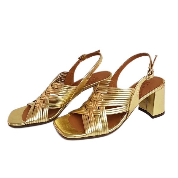 Chie Mihara, Lubeya, Riemchen-Sandalette in Gold