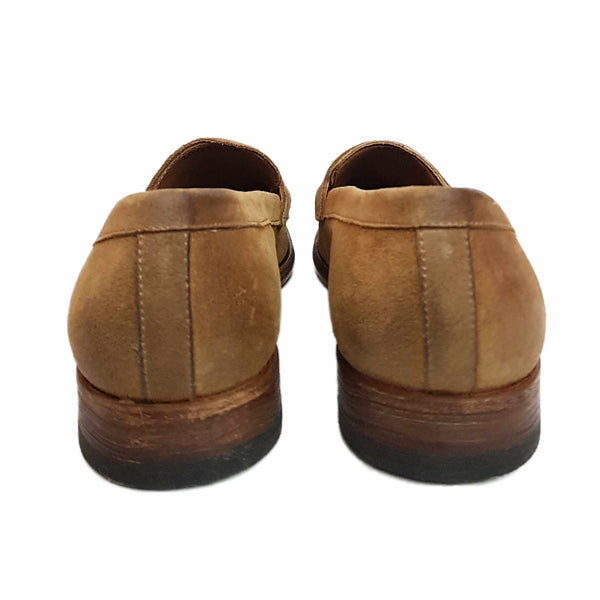 Cordwainer, rahmengenähter Wildlederslipper in Maisgelb