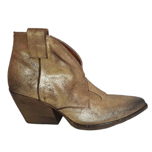 Cowboy-Stiefelette von Elena Iachi in Gold im Vintage-Look