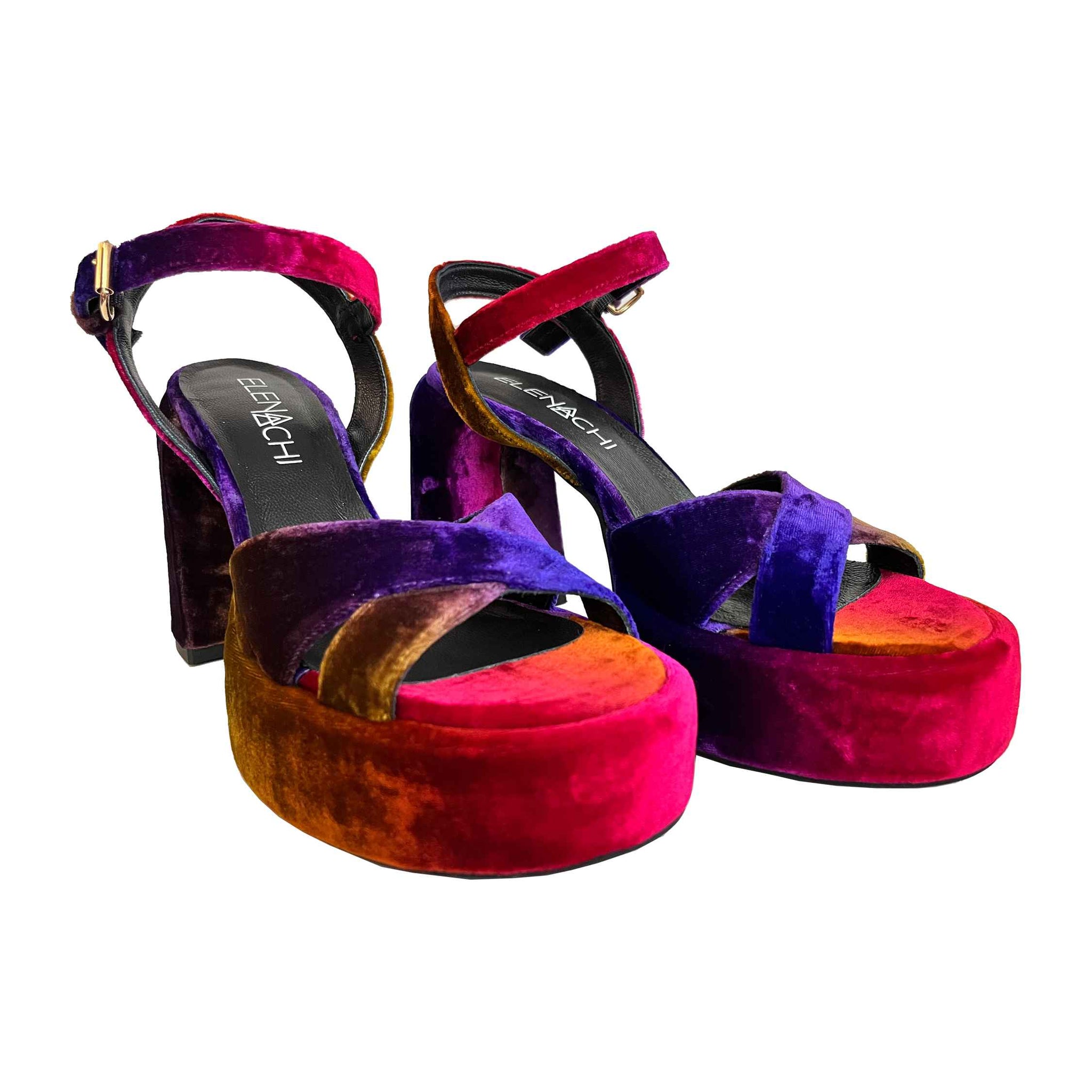 Elena Iachi, Plateau-Sandalette in Multicolor