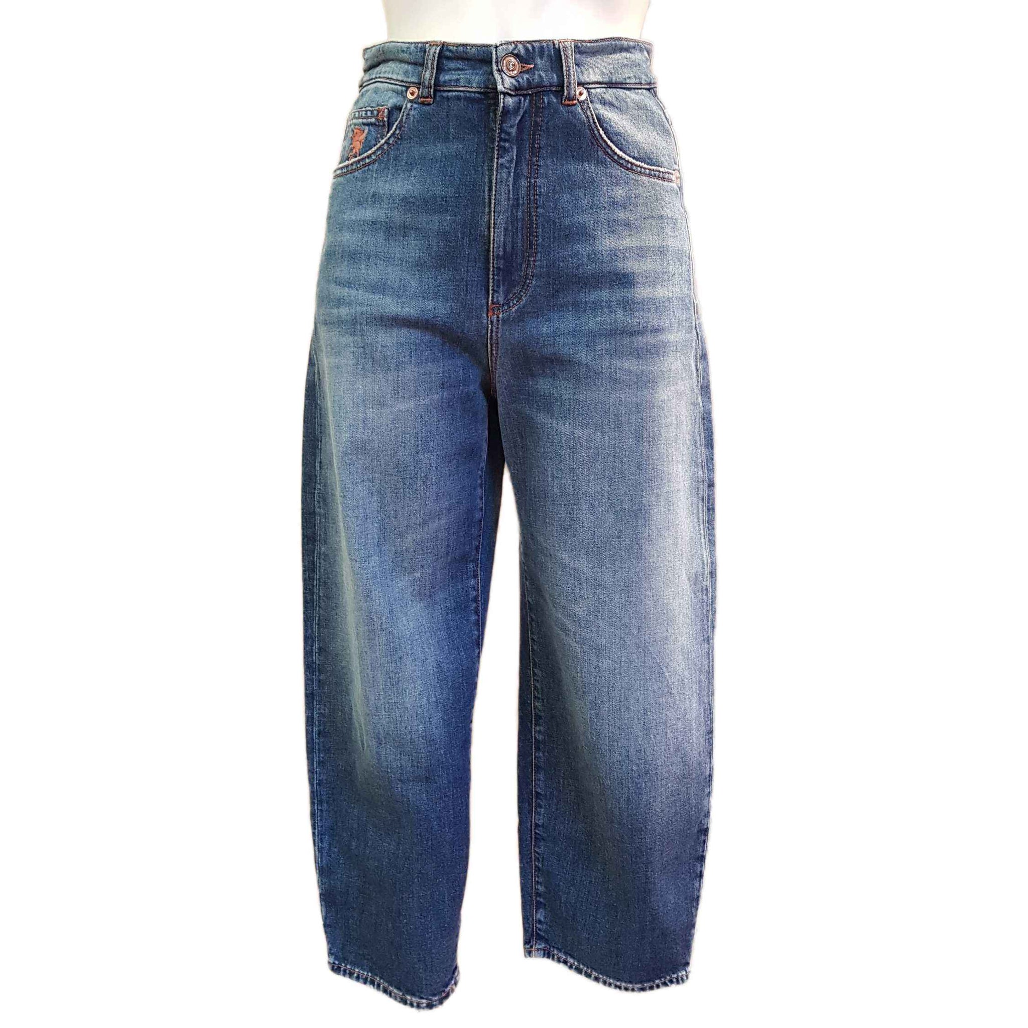 European Culture, Karottenjeans in Used-Blue