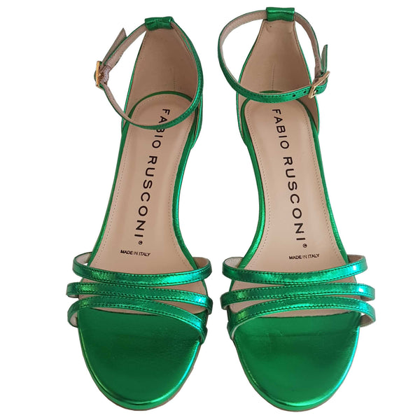Fabio Rusconi, Riemchen-Sandalette in Grün