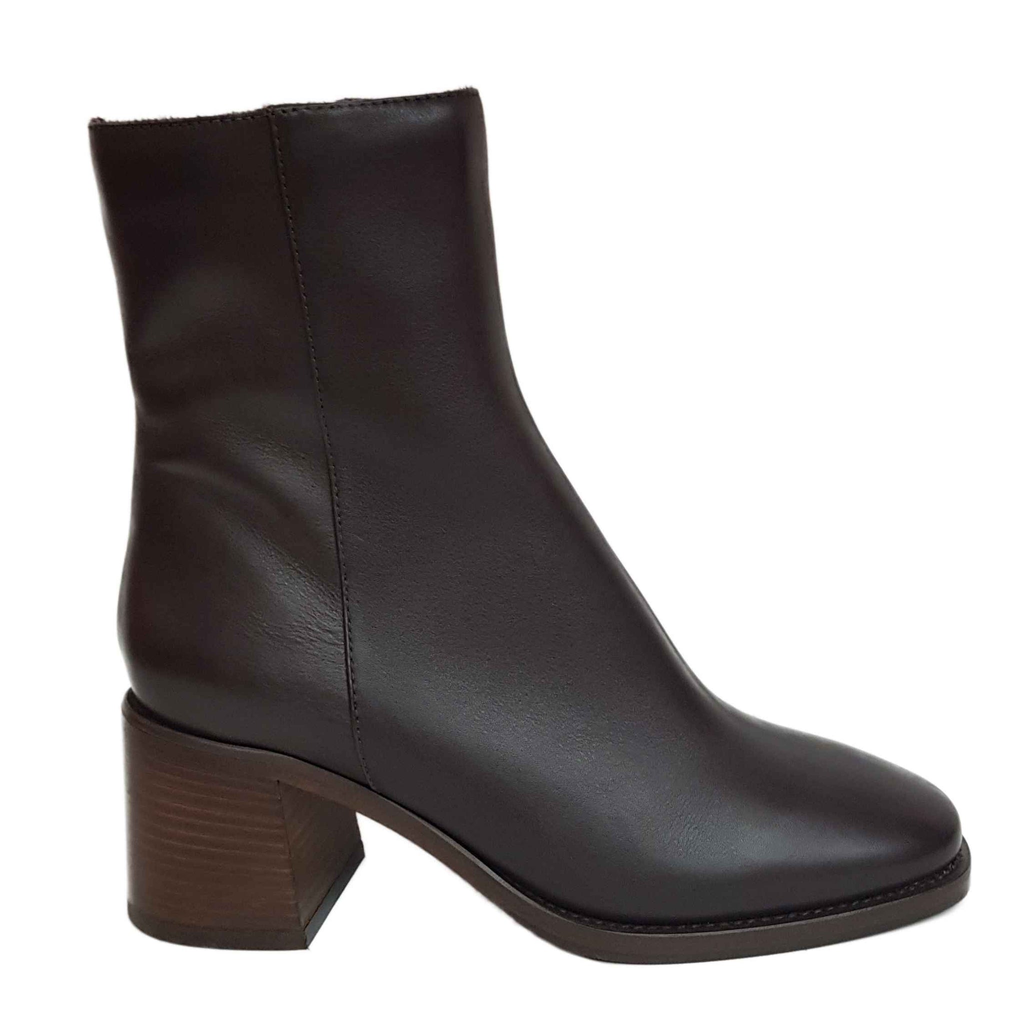 Fabio Rusconi, Lucia , Lammfell gefütterte Stiefelette in Braun