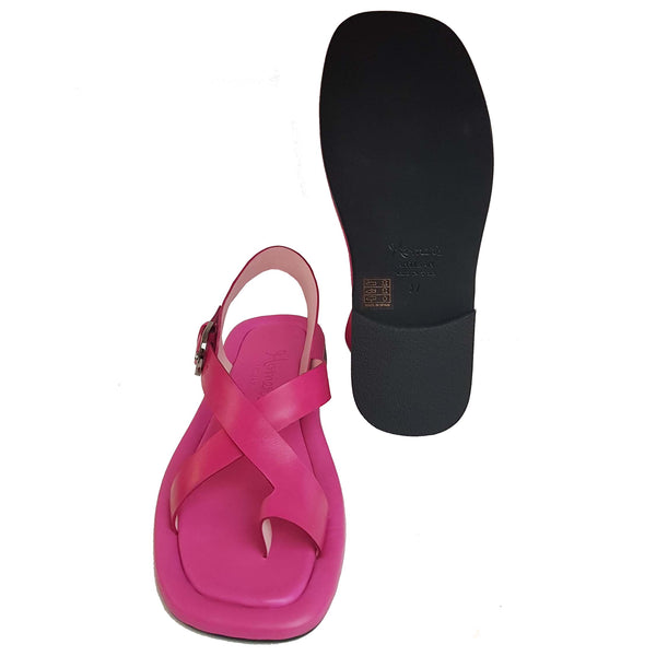 Homers, Zehenteiler-Sandalette in Fuchsia