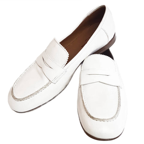 La Bottega di Lisa, sacchettoverarbeiteter Loafer in Offwhite