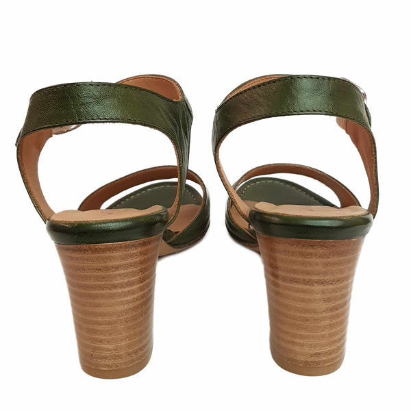 La Bottega di Lisa , Sandalette in Moosgrün