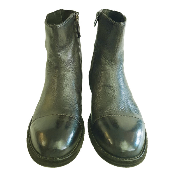 Lemargo, flache Boot-Stiefelette in Lodengrün