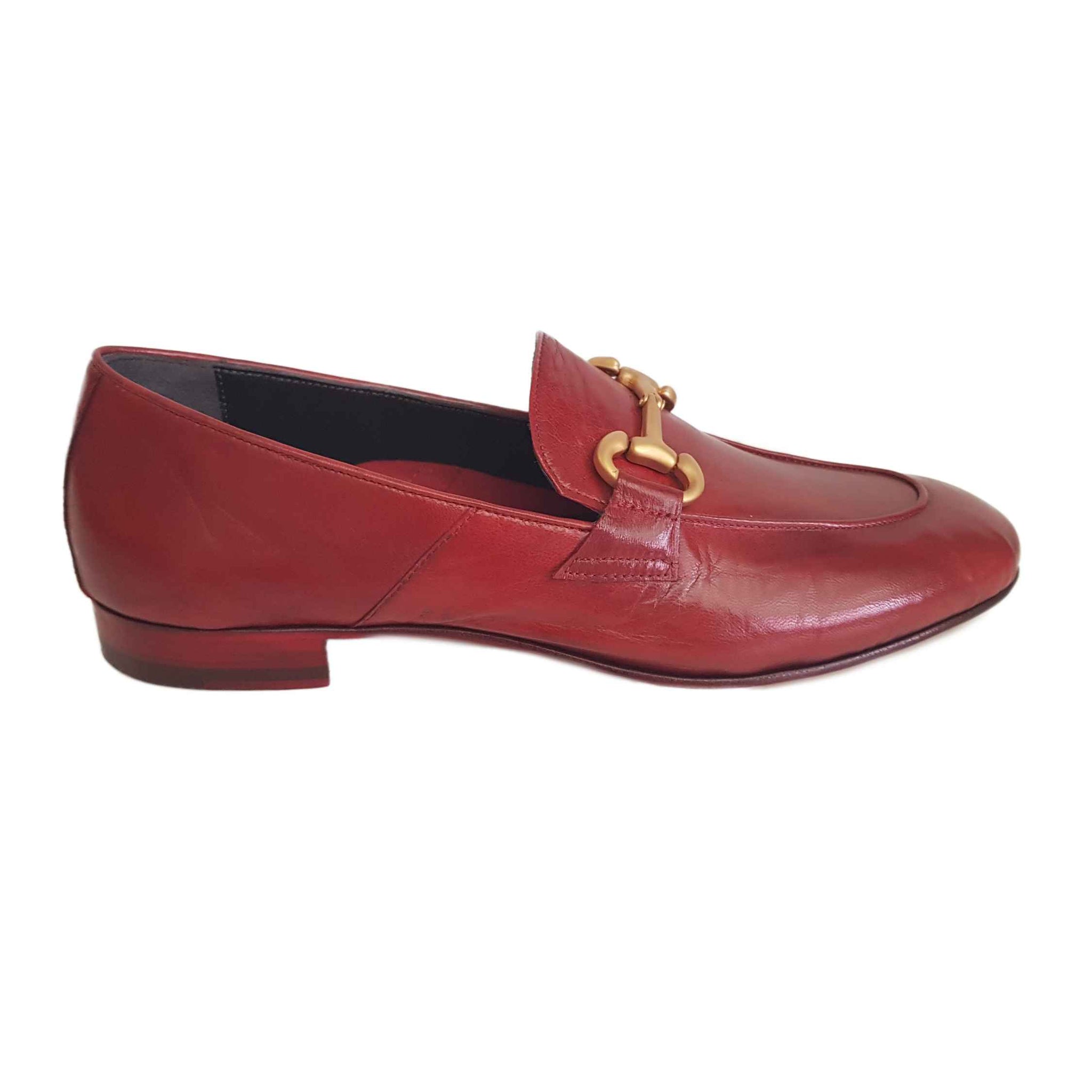 Mara Bini, Loafer in Ziegelrot