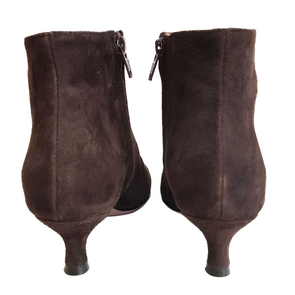 Mara Bini, Wildlederstiefelette in Dunkelbraun
