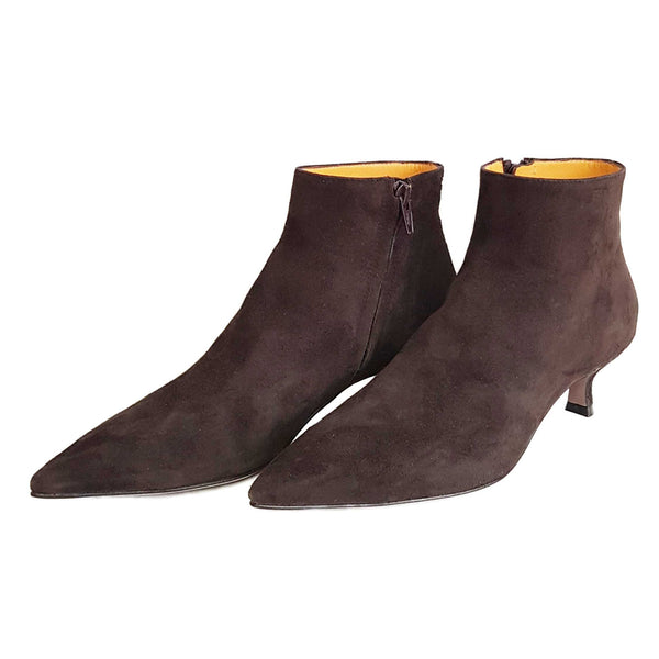 Mara Bini, Wildlederstiefelette in Dunkelbraun