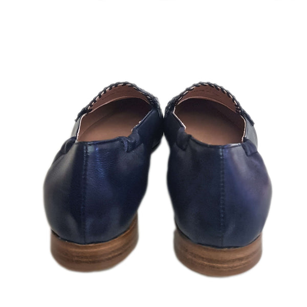 Milliways, Nappalederslipper in Marineblau