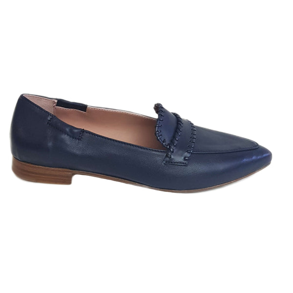 Milliways, Nappalederslipper in Marineblau