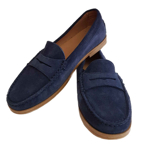 Milliways, Slipper aus Wildleder in Blau