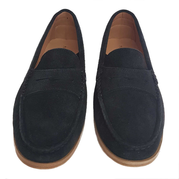 Milliways, Slipper aus Wildleder in Schwarz