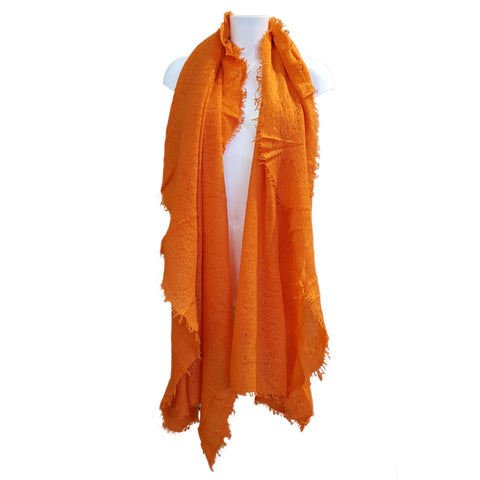 Pur Schoen, Cashmere Schal in Neon-Orange