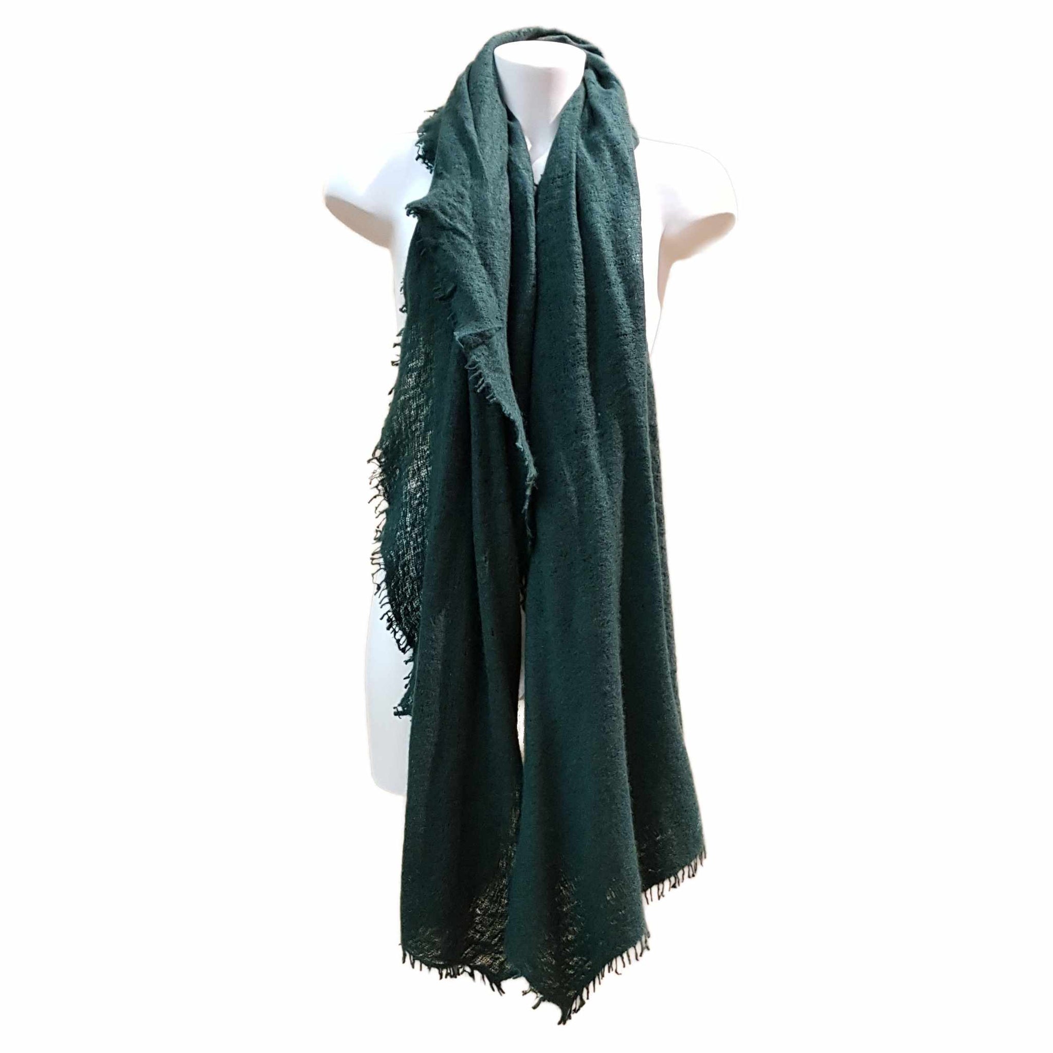 Pur Schoen, Cashmere Schal in Green Dark