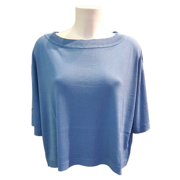 Tabaroni Cashmere, leichter Pullover in Himmelblau