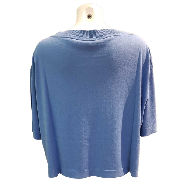 Tabaroni Cashmere, leichter Pullover in Himmelblau