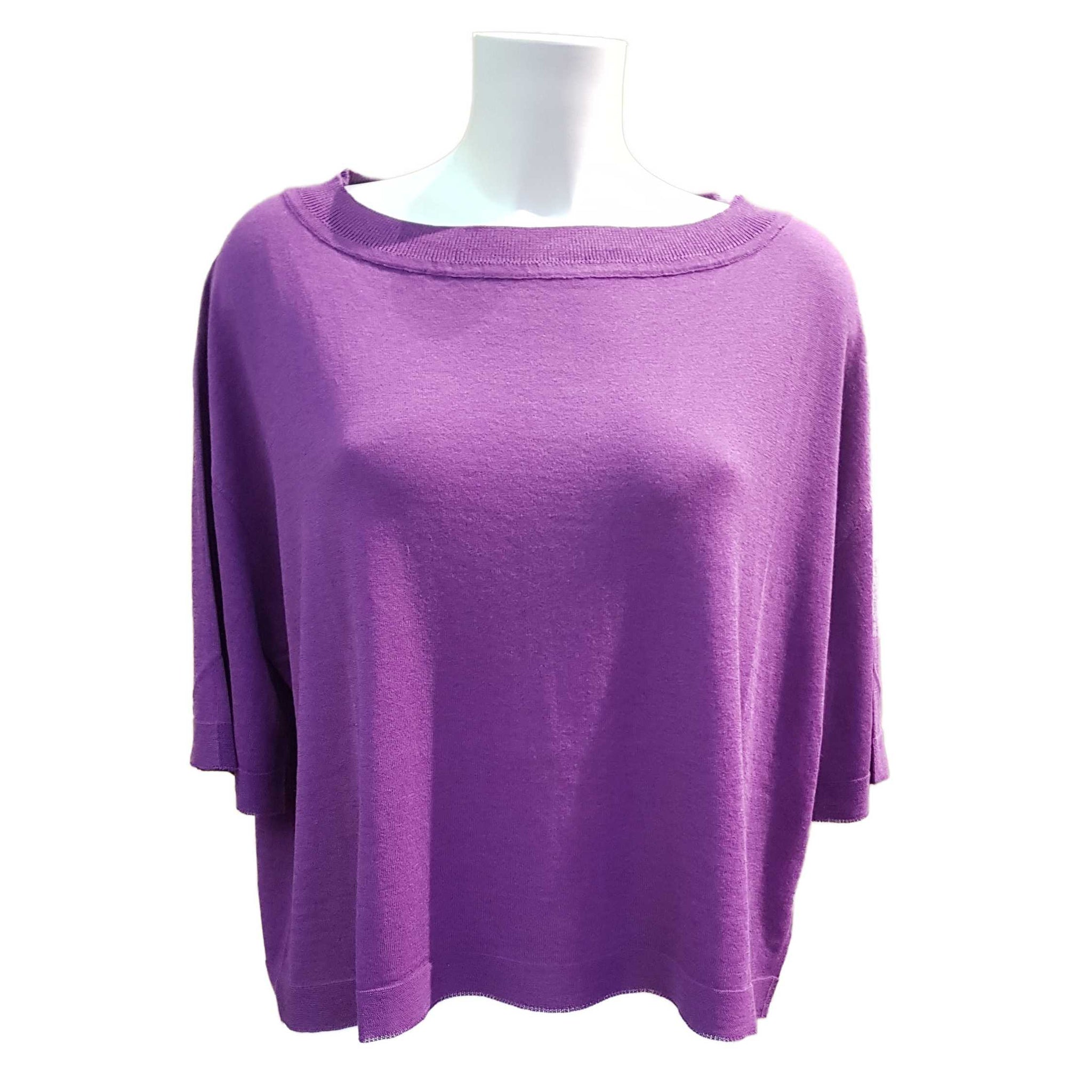 Tabaroni Cashmere, leichter Pullover in Lila