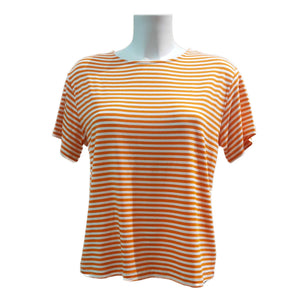 Vicario Cinque,Tania, leichtes Ringelshirt in Orange