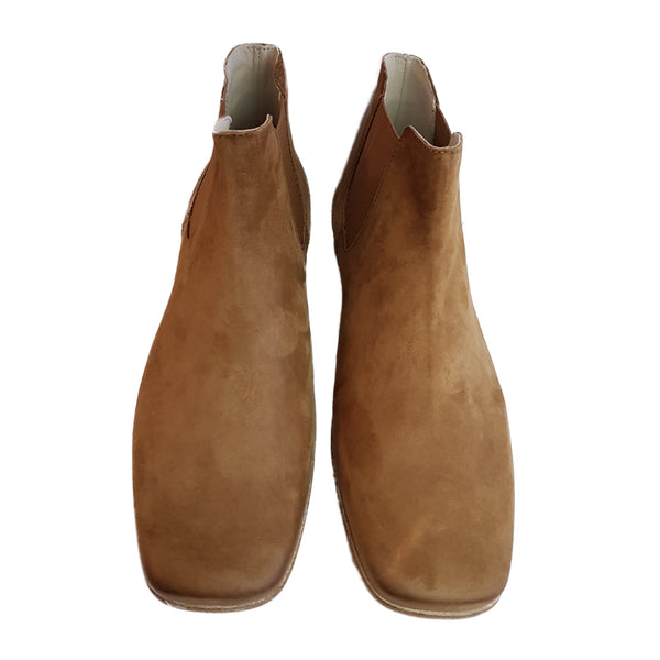 Ducanero, flache Chelsea-Stiefelette in Beige