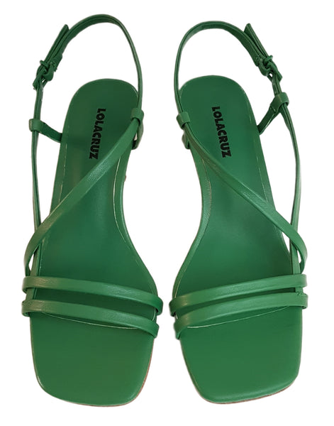 Lola Cruz, grüne Riemchen-Sandalette