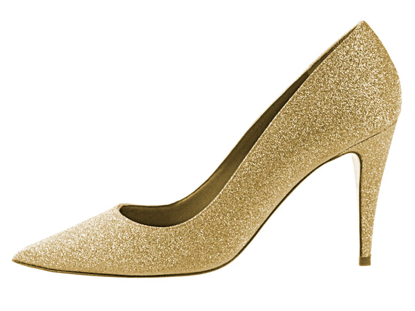 Pura Lopez, Pump mit Goldglitzer