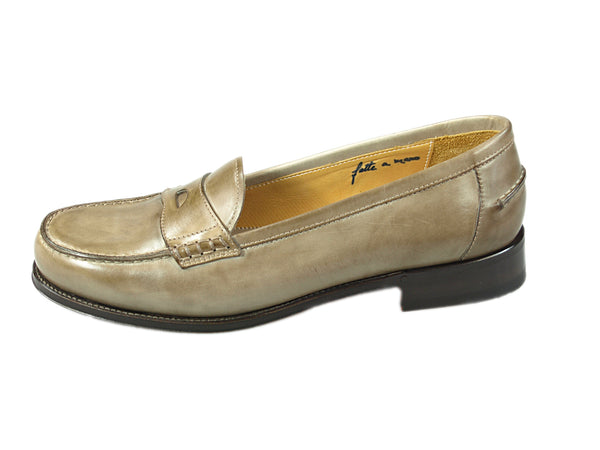 Benson´s, Roma, rahmengenähter Pennyloafer in Taupe