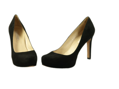 Pura Lopez, Plateau-Pumps aus schwarzem Wildleder