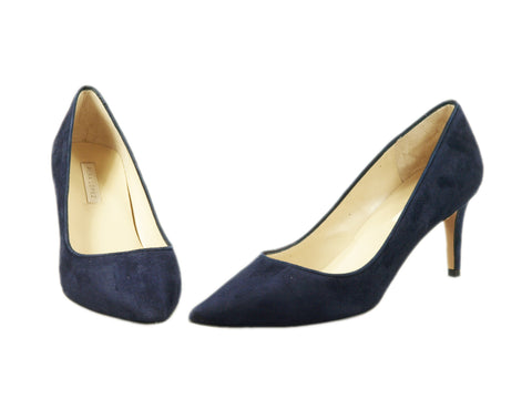 Pura Lopez, Pumps aus dunkelblauem Wildleder