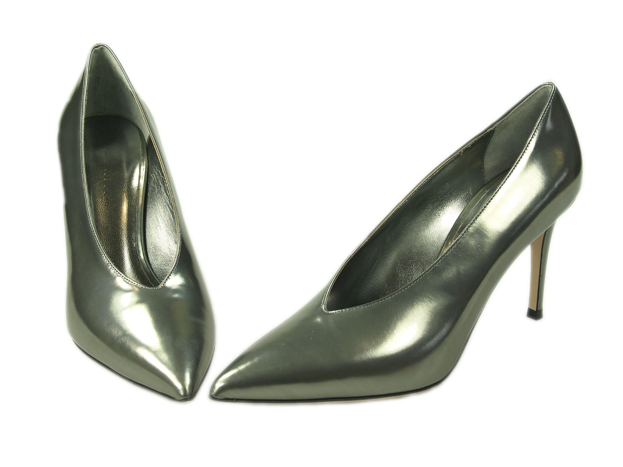 MetallicPumps in anthrazit , V-Neck Fabio Rusconi