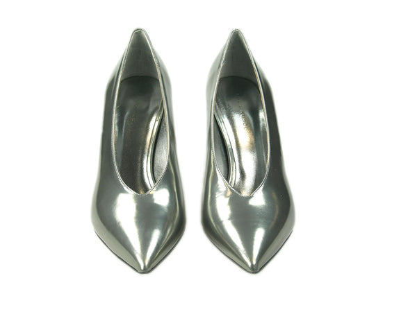 Fabio Rusconi, Draco, Highcut-Pumps in silber-grau