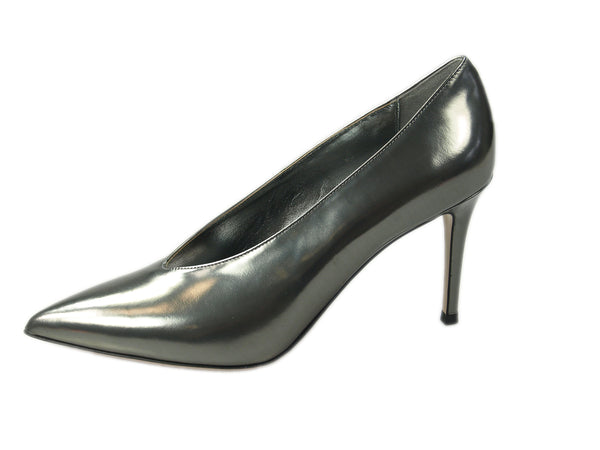 Fabio Rusconi, Draco, Highcut-Pumps in silber-grau