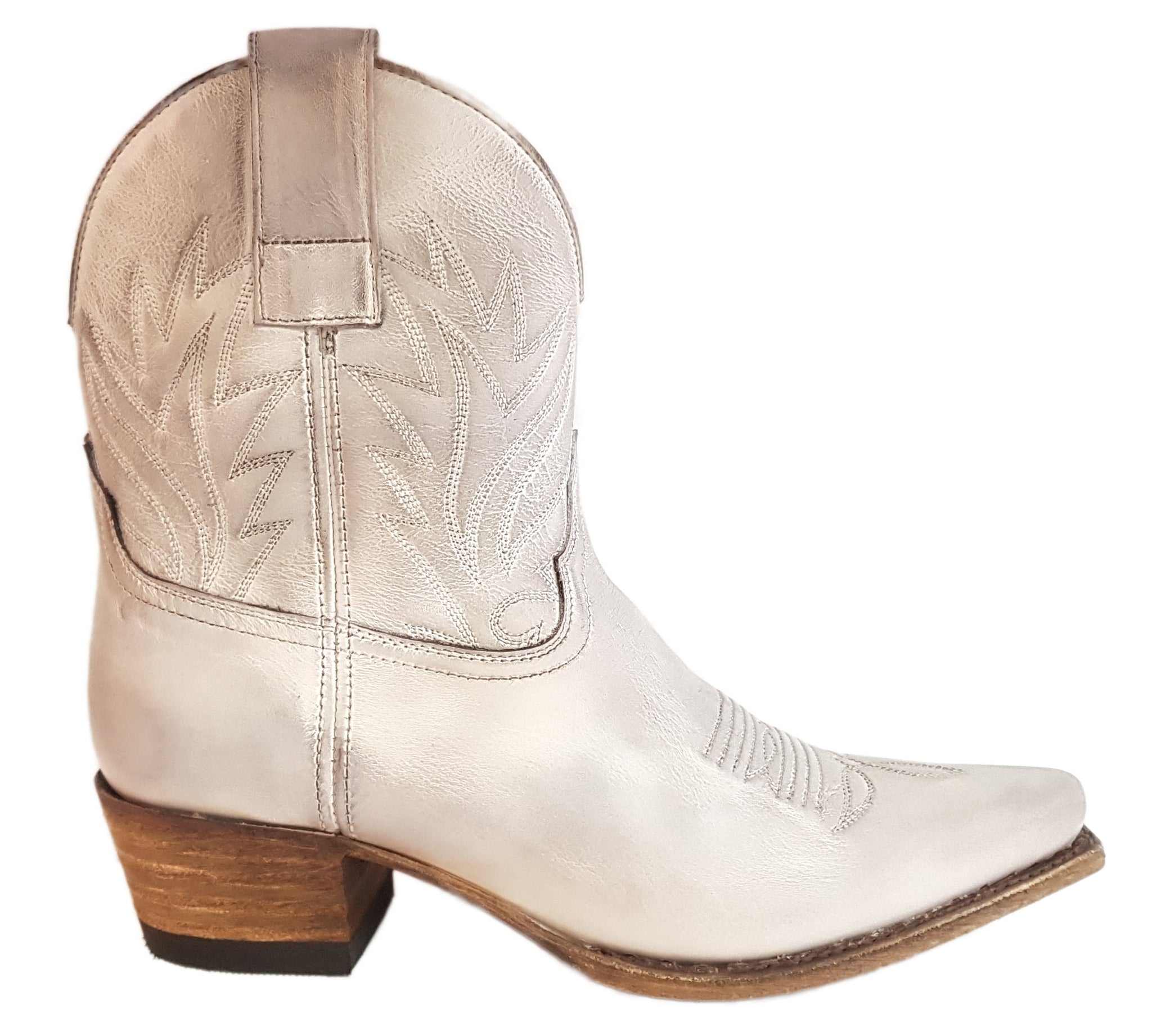 Sendra, handgearbeitete Cowboystiefelette in Greige